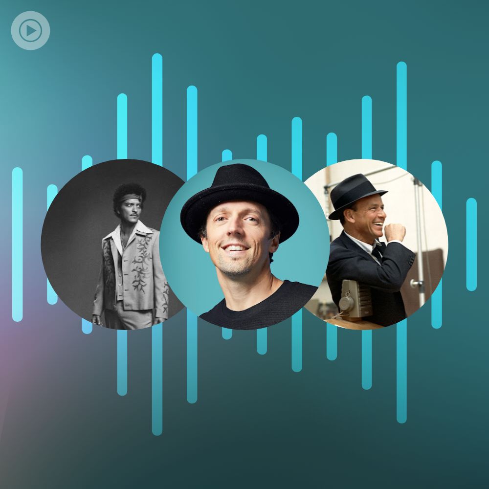 Jason Mraz, Bruno Mars, Frank Sinatra, Pharrell Williams, The Beatles